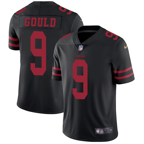 San Francisco 49ers Limited Black Men Robbie Gould Alternate NFL Jersey 9 Vapor Untouchable